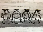 Kohree Metal Bulb Guard Light Cages Black Pack of 4