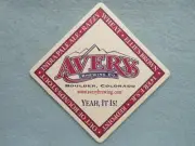 BEER Brewery Coaster ~ AVERY Brewing Co Out of Bounds Stout ~ Boulder, COLORADO