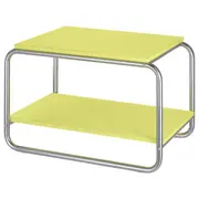 BAGGBODA side table, light yellow, 71x50 cm