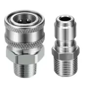 Quick Connect Pressure Washer Adapter Set G3/8'' Male Thread Fitting 5000PSI