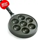 Nonstick Cast Aluminum Danish Aebleskiver Pancake Pastry Pan New