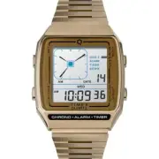 Timex Q LCA Reissue Digital 33mm Gold Watch - Brand New