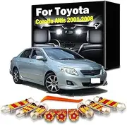 8Pcs Car LED Interior Reading Trunk Map License Plate Light Kit, For Corolla 2001 2002 2003 2004 2005 2007 2008