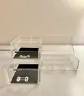 Makeup Organizer Vanity Cosmetic Storage Display Case 6.4"D x 10.9"W x 4.7"H