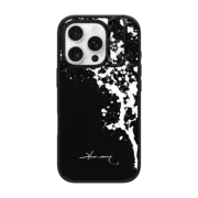 iPhone 16 Pro Impact Ring Stand Case MagSafe Compatible white on black