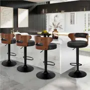 4x ALFORDSON Bar Stools Black