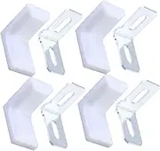GAROZATION 28pcs 90 Degree Straight Angle Support Desk Chairs Reinforce Plastic Corner Furniture Fixed Angle Plastic Piece for Home Office