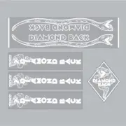 Diamond Back - 1977 White decal set - Old school bmx