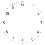 Arabic Clock Face Black Overglaze Waterslide Ceramic Decals