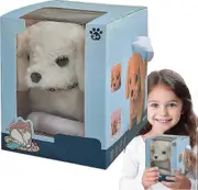 My Realistic Robot Puppy, Mini Interactive Plush Toy Pet Kids Cute Soft Robot Dog Can Walk And Bark-Yvan
