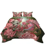 Pink Fantasy Art Mermaid with Roses Coverlet