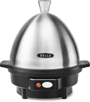 Rapid Electric Egg Cooker and Omelet Maker 7 Egg Capacity Tray (Black & Steel)