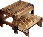 Handcrafted Solid Wood Bed Step Stool-Foot Stool Kitchen Stools Bed