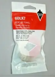 25 Tough Guy, Pop Up Towel, 6DLK7, Compressed 100% Cotton Cloth, Box of 25, NEW