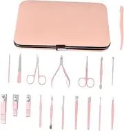Ipetboom 18pcs Set Stainless Steel Rose Gold 18-piece Nail Clippers Nail Scissors Set Nail Clippers Beauty Manicure Tools Kits Nails Nail Kit File Manicure Kit Nail Tools Nail Cutter Golden