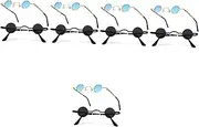 ifundom 5sets Fashion Sunglasses for Men Women Small Round Metal Frame Circle Lens Polarized Light Sunglasses for Birthday 2pcs*5