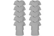 10x Ladies Womens Cotton Blank Plain Crew Neck Short Sleeve T-Shirt Tee Top Bulk