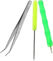 Sturdy Quilling Tools 3-Piece Paper Quilling Pen Set Rolling Tool for Paper Bead Making Plastic Stainless Steel
