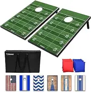 GoSports Classic Cornhole Sets – Choose 4'x2' or 3'x2' - Includes 8 Bean Bags, Travel Case and Game Rules (Choice of Style)