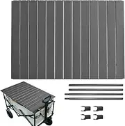 Outdoor Cart Table Top,Garden Cart Aluminum Alloy Folding Board - Portable Versatile Camping Desk Attachment for Outdoor Picnics Food Prep Meals Barbecue