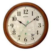 RHYTHM Wall Clock, Radio Controlled Clock, Analog, Continuous Second Hand, Melod