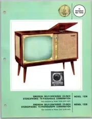 1961 Emerson 23" TV Stereophonic Phonoradio Model #1538 Brochure Flyer Print Ad