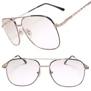 Classic Vintage Retro Old School Square Gold Frame Reader 2.00 Reading Glasses