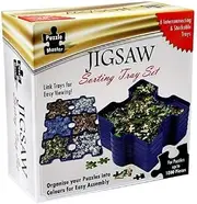 Puzzle Master Sorting Trays - 6 Sorting Trays for Puzzles up to 1000pcs - Foldable, Interconnecting Puzzle Sorters for Easy Organisation - Suitable for 1000 Piece Puzzle