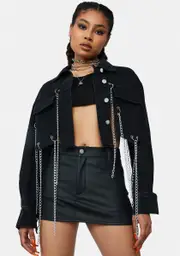 Night U Walk In Chained Denim Jacket