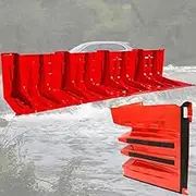 Flood Protection Barrier, Thickened ABS Removable L-shaped Emergency Water Barrier for Garage Warehouses Home Commercial(2-pcs)