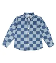 [Stella McCartney Kids] Stella McCartney Kids Checked denim shirt Y 6 blue