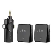 VIMAI AP009 2.4Ghz Wireless Lavalier Microphone USB-C/iP 3-in-1 Receiver Noise Canceling Mic 26H Battery Life 15ms Low L