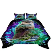 Animal Art Waterfall Otter Spirit Coverlet