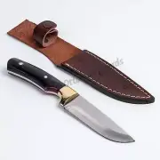 Ram Horn Crust Handles Custom Knife With Brass Guard