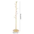 Wooden Hanger Floor Standing Coat Rack Home Furniture Clothes Round Base HG
