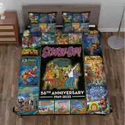 Scooby Doo 56th Anniversary 1969 2025 Scooby Doo Quotes 3D Quilt Bedding Set