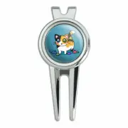 Calico Kitten with Cat Toys Golf Divot Repair Tool and Ball Marker