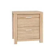 Bedside Table Lamp Side Tables Drawers Nightstand Unit Beige Wood