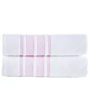 Brooks Brothers Contrast Border 2Pc Bath Sheets