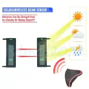 Solar Wireless Driveway Alert Alarm System Motion Sensor Home Security 1KM IP66