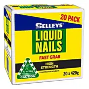Selleys Liquid Nails Fast Grab 420g 20 pack