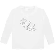 'Playful Red Panda' Children's / Kid's Long Sleeve Cotton T-Shirts (KL051331)