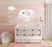 Sleepy Moon Girls Wall Decal