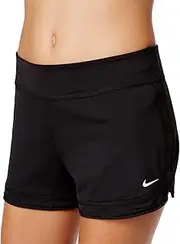 [Nike] Women's Black Stretch Zipper Pocket Attached Brief Full Coverage Wide Band Active Board Shorts M