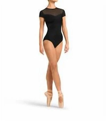 Bloch ladies cap sleeve leotard black
