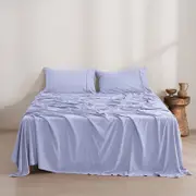 Dreamaker Superfine Washed Microfibre Sheet Set Lilac (Single, King Single, Double, Queen, King, Super King)
