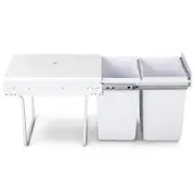 Pull Out Bin - White - 2x20L