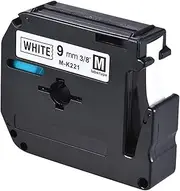 Daseeme Black on White Label Tape Compatible for Brother PT-65/PT-70/PT80 Label Printer 9mm * 8m