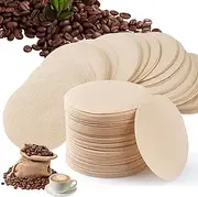 600 PCS Unbleached Coffee Filter Papers Compatible with Aerobie Aeropress Coffee, 64mm Coffee Filters Round Replacement,Unbleached Natural Paper for Espresso Makers