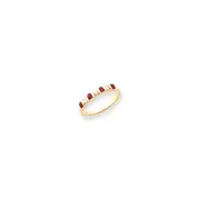 14k Yellow Gold 2.25mm Ruby AAA Diamond Anniversary Band